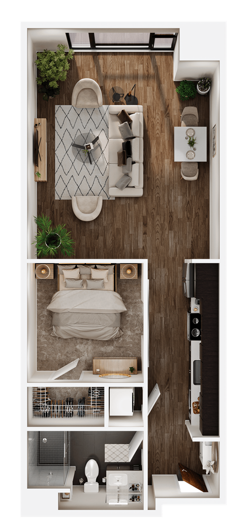 1 bed, 1 bath apartment home at 24fifty in Denver, CO